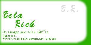 bela rick business card